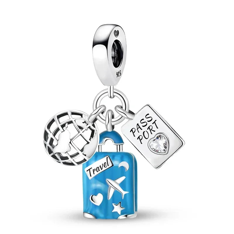 Charm-Anhänger aus 925er-Sterlingsilber - verschiedene Motive