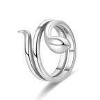 Original 925er Sterlingsilber, rosa herzförmige Kronenringe - Teil2