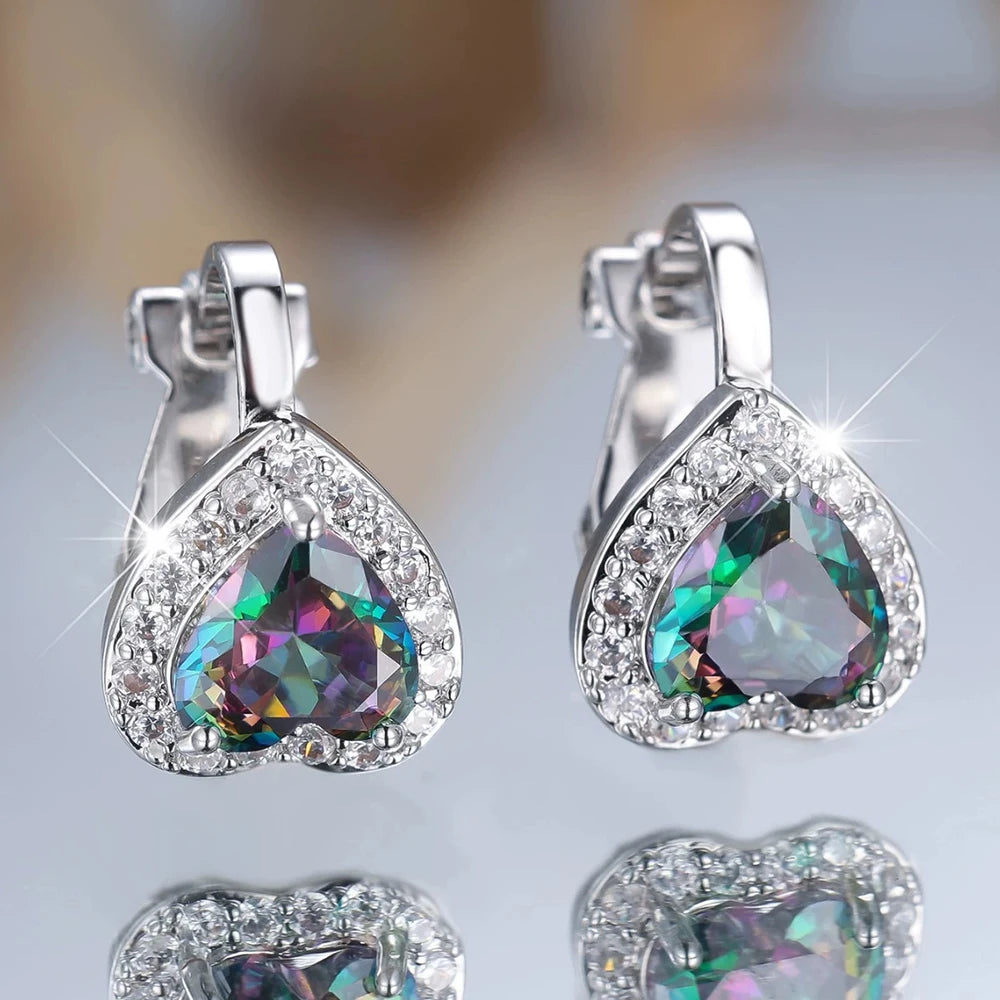 Clip-Ohrringe mit Zirkonia vergoldet und verschiedene Farben