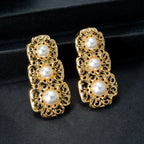 Luxus-Schmuckset für Damen im Dubai-Stil – Elegante Perlen-Halskette mit passendem Armband, Ring und Ohrringen