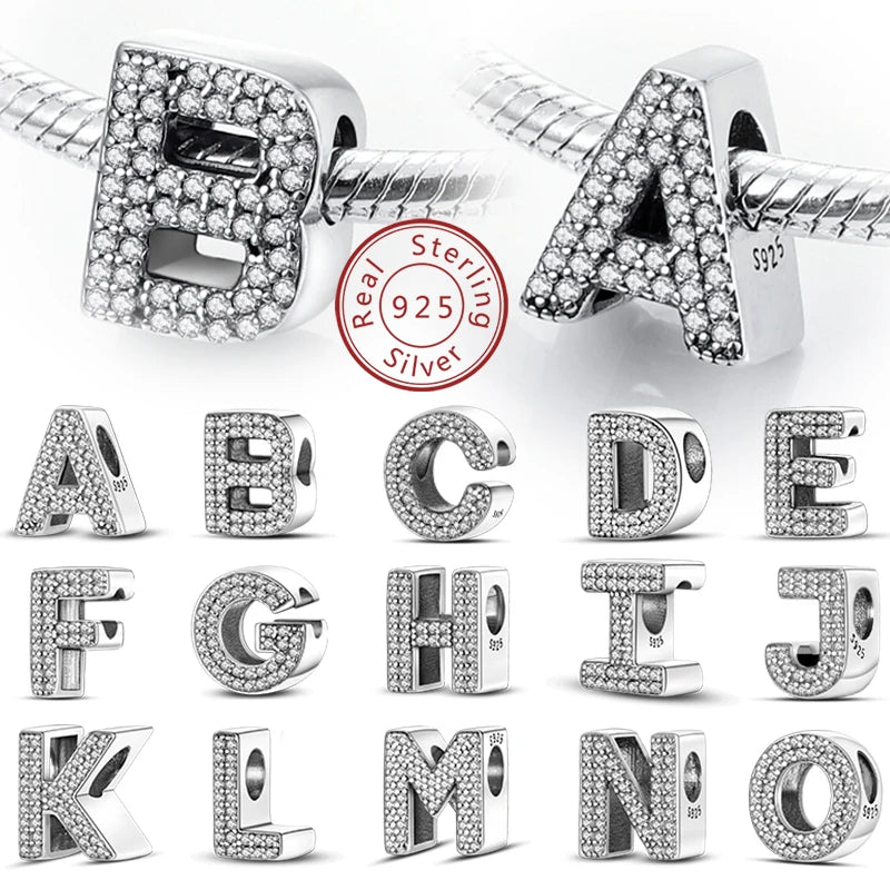 Charms fit original bracelets, A-Z